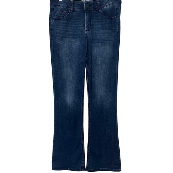 Democracy Ab Technology "Ab"solution Dark Wash Itty Bitty Bootcut Jeans Womens 8 - Picture 1 of 5